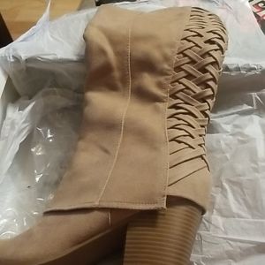 Size 11 Fergalicious Knee High Tan Boots